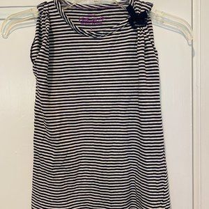 Crewcuts Collectible girls Sleeveless Navy /White Striped Shirt, sz 8; ex cond